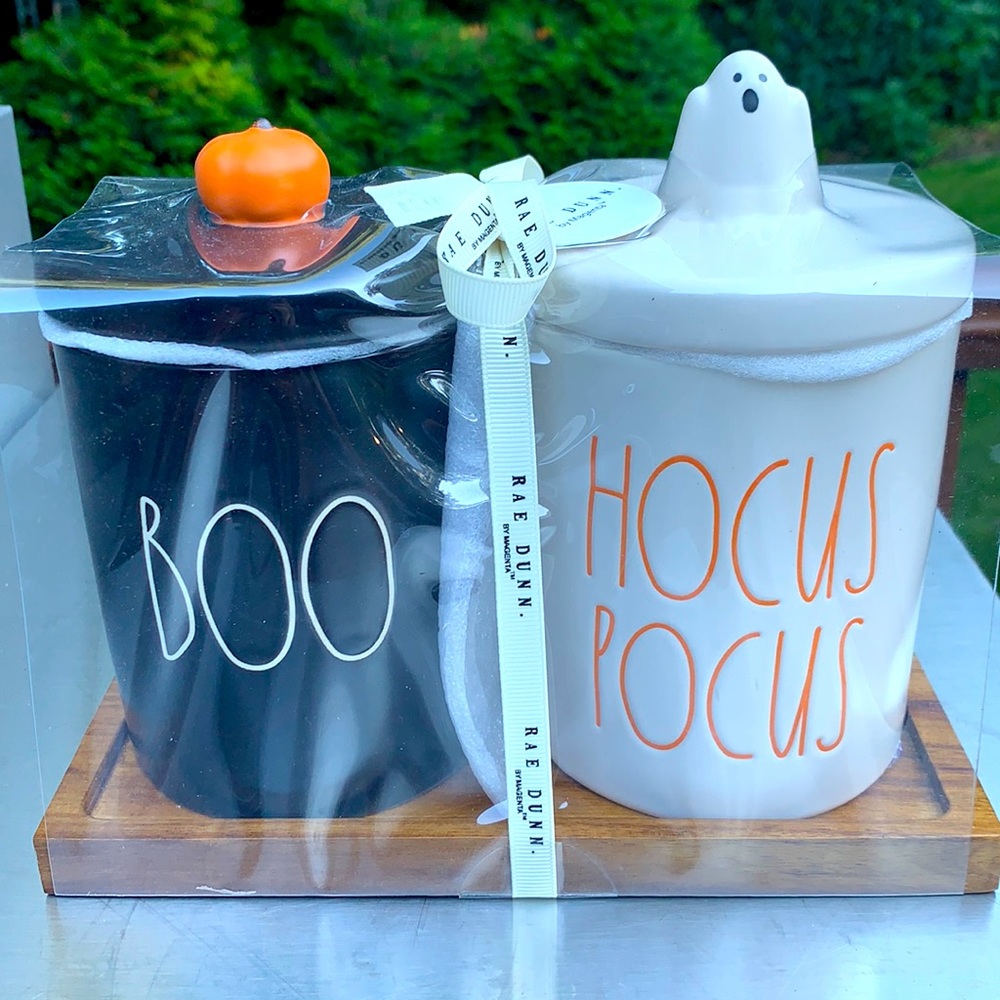 New Rae Dunn Boo & Hocus Pocus canister jars